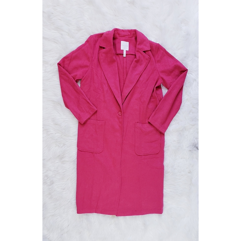 New Leith Single Button Relax Pink Long Jacket - image 5